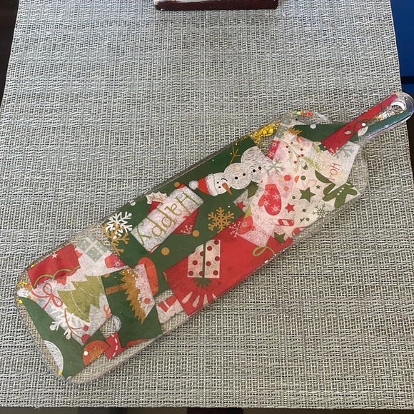 XMAS Festive Handmade Holiday Round Cheese Plate Serving Tray - Picture 8 of 13